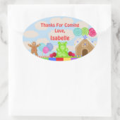 Candy Land Party Danke Aufkleber (Tasche)