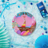 Candy Land Party Fantasy Geburtstag Personalisiert Pappteller (Party)