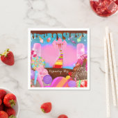Candy Land Party Fantasy Geburtstag Personalisiert Serviette (Beispiel)