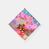 Candy Land Party Fantasy Geburtstag Personalisiert Serviette (Ecke)