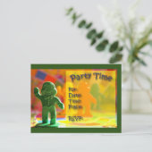 Candy Land Party Time Einladung (Stehend Vorderseite)