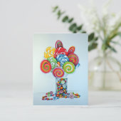 Candy Land Postkarte (Stehend Vorderseite)