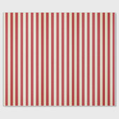 Candy Land rot gestreift, altertümlich aussehen Geschenkpapier (Flach)