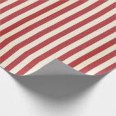 Candy Land rot gestreift, altertümlich aussehen Geschenkpapier (Ecke)