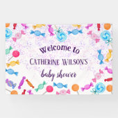 Candy Land Süßigkeiten Lollipop Baby Dusche Banner (Horizontal)