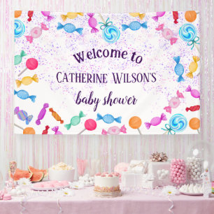Candy Land Süßigkeiten Lollipop Baby Dusche Banner