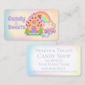 Candy Land Süßigkeiten und Leckereien Candy Shop Visitenkarte (Vorne/Hinten)