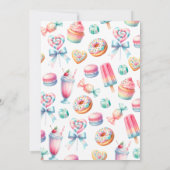 Candy Land Sweet Birthday Einladung (Rückseite)