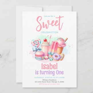 Candy Land Sweet Birthday Einladung