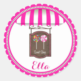 Candy Land Sweet Shop Geburtstag Gunst Sticker