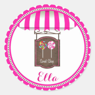 Candy Land Sweet Shop Geburtstag Gunst Sticker