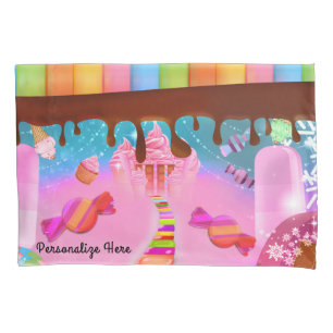 Candy Land Traum Süßigkeiten Personalisierter Benu Kissenbezug