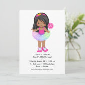 Candy Land Tutu Girl Geburtstagsparty Einladung (Stehend Vorderseite)