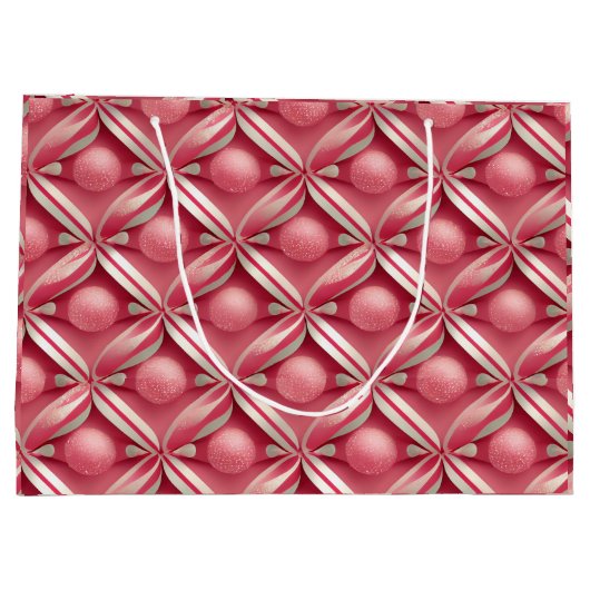 Candy Lane Collection, rosa Gummibälle und Bonbons Große Geschenktüte (Rückseite)