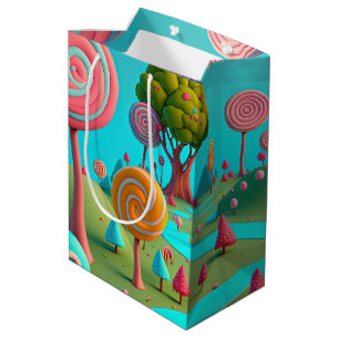 Candy Lane Lollipop Trees Gum Drop Forest farbenfr Mittlere Geschenktüte