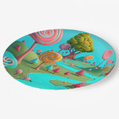 Candy Lane Lollipop Trees Gum Drop Forest farbenfr Pappteller (Schrägansicht)