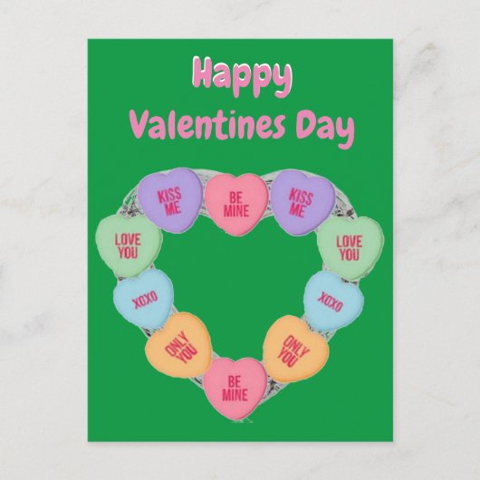 Candy Liebe Hörnchen auf Postkarte (Vorderseite)