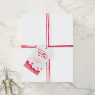 Candy Liebe Rot und Rosa Happy Valentinstag Geschenkanhänger