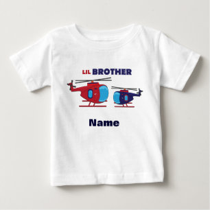 Candy Lil Brother Helicopter Personalisiert lernen Baby T-shirt