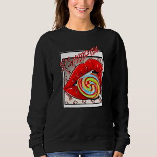 Candy Lips Lollipop Men Women Hip Hop Idee Sweatshirt