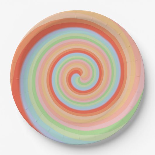 Candy Lollipop Colorful Rainbow Party Teller (Vorderseite)