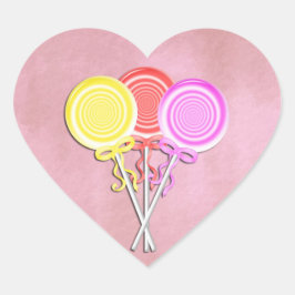 Candy Lollipop Heart Stickers