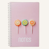 Candy Lollipop Minimalistisch Hübsch Notizblock (Vorderseite)