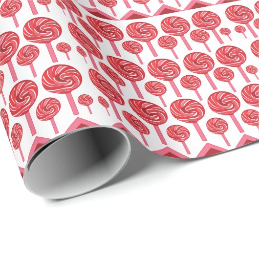 Candy Lollipop Sweet Candy Lollipop Geschenkpapier (Rolleneckpunkt)