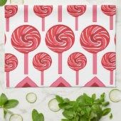 Candy Lollipop Sweet Candy Lollipop Geschirrtuch (Gefaltet)