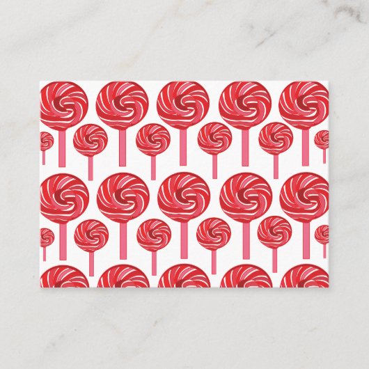 Candy Lollipop Sweet Candy Lollipop Visitenkarte (Vorderseite)