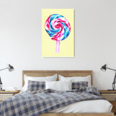 Candy Lollipop Wasserfarbe Süßes Kunst Leinwanddruck (Insitu (Schlafzimmer))