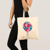 Candy Lollipop Wasserfarbe Süßes Kunst Tragetasche (Vorderseite (Produkt))
