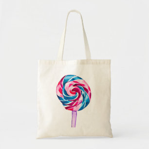 Candy Lollipop Wasserfarbe Süßes Kunst Tragetasche