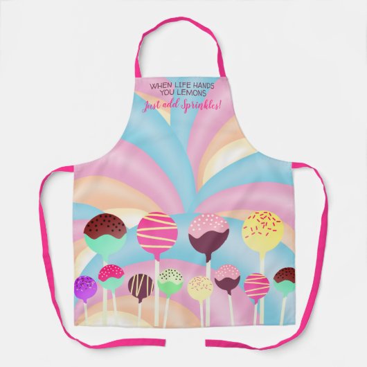 Candy macht Kuchen Pop verwirrt personalisiert Schürze (Vorderseite)