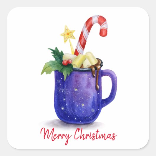 Candy Mag Quadratischer Aufkleber (Vorderseite)