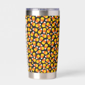 Candy Mais Halloween Individuelle Name Wasserflasc Thermobecher (Rückseite)