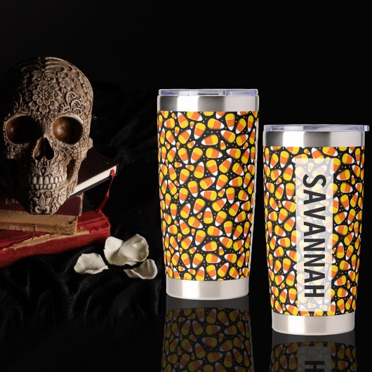 Candy Mais Halloween Individuelle Name Wasserflasc Thermobecher