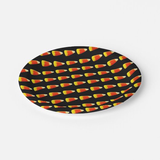 Candy Mais Halloween Papierplatte Pappteller (Schrägansicht)