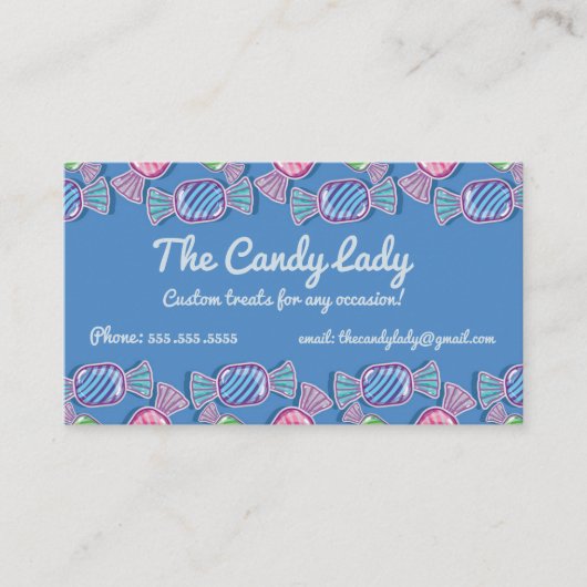 Candy Maker Business Card Visitenkarte (Vorderseite)