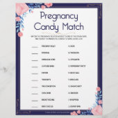 Candy Match in der Schwangerschaft [Blumenrahmen] Briefbogen (Vorderseite)