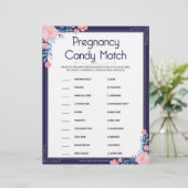 Candy Match in der Schwangerschaft [Blumenrahmen] Briefbogen (Stehend Vorderseite)