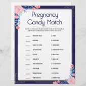 Candy Match in der Schwangerschaft [Blumenrahmen] Briefbogen (Vorne/Hinten)