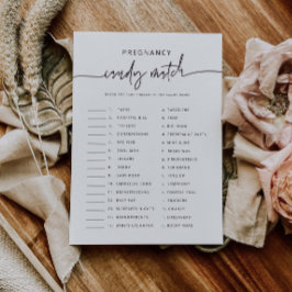 Candy Match Party Game Baby Shooting Activity Card Einladung