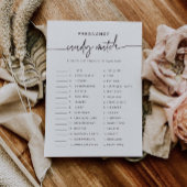 Candy Match Party Game Baby Shooting Activity Card Einladung