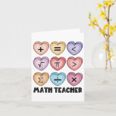 Candy Math Valentinstag Hearts Teacher Mathemati Karte (Gelbe Blume)