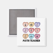 Candy Math Valentinstag Hearts Teacher Mathemati Magnet (Vorderseite/Rückseite)