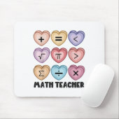 Candy Math Valentinstag Hearts Teacher Mathemati Mousepad (Mit Mouse)