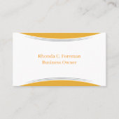 Candy Minimalistisch Modern Handmade Orange Visitenkarte (Vorderseite)