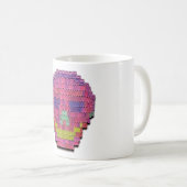 Candy-Mint Skull-on-a-Tasse Kaffeetasse (VorderseiteRechts)