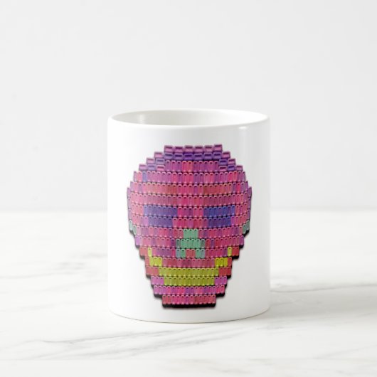 Candy-Mint Skull-on-a-Tasse Kaffeetasse (Mittel)